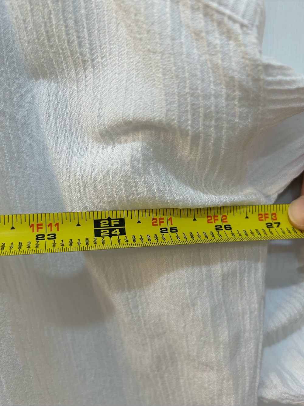 Soft Surroundings Long Line White Gauzy Tunic Blouse Sz XL Button Front Beachy - Picture 6 of 8
